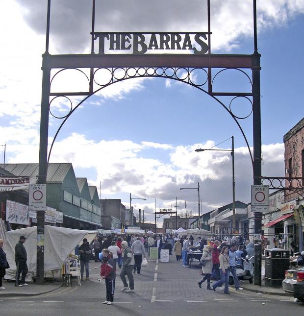 Glasgow Times: Entrance to the famous Barras market