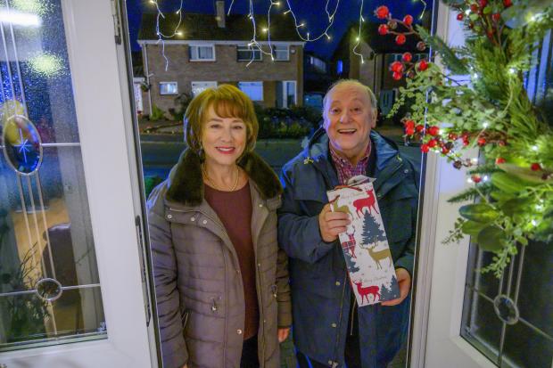Glasgow Times: Two Doors Down Christmas Special 2021 starring Arabella Weir and Alex Norton. Picture: Alan Peebles/BBC Studios