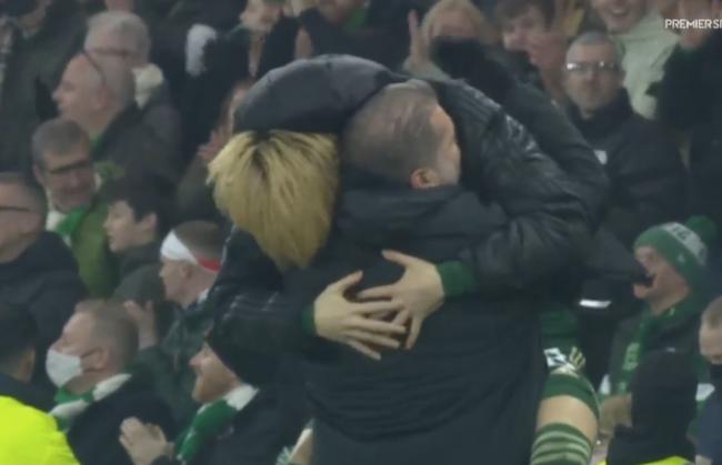 Watch as Celtic star Kyogo and manager Ange Postecoglou embrace in  celebration at final whistle | Glasgow Times