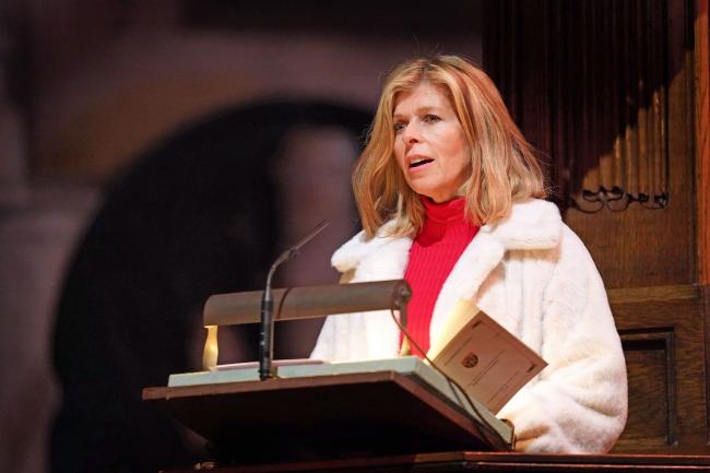 Pictured, Kate Garraway taking part in 'Royal Carols - Together At Christmas', a Christmas carol concert hosted by the Duchess of Cambridge at Westminster Abbey in London, broadcast on Christmas Eve on ITV (PA)