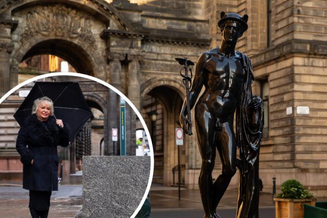 Joy as famous statue is returned home to Merchant City plinth