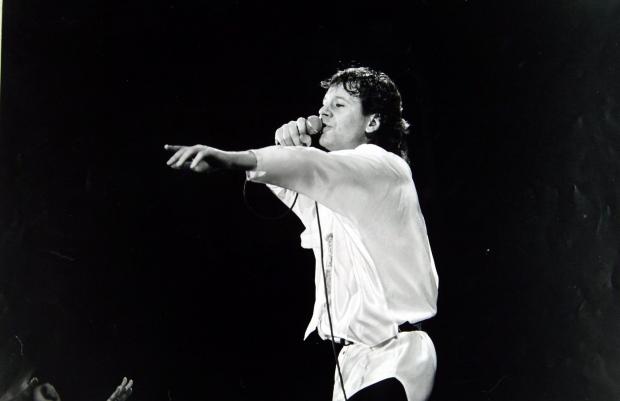 Glasgow Times: Jim Kerr of Simple Minds at SECCFebruary 1986