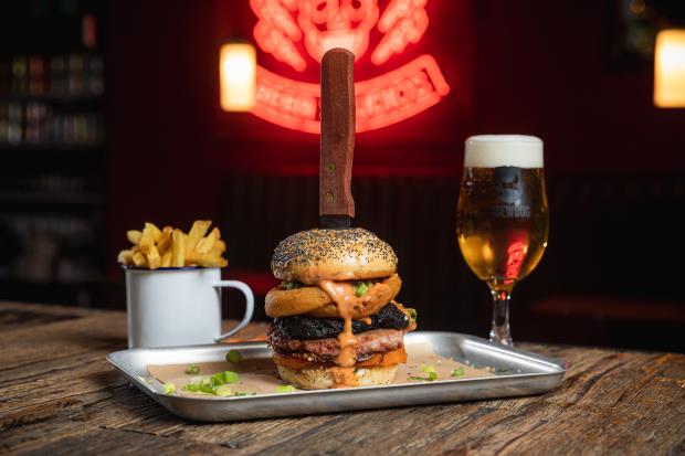 Glasgow Times: Pictured: The 'Brewdog and Beyond' burger