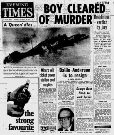 Glasgow Times: Our front page 50 years ago