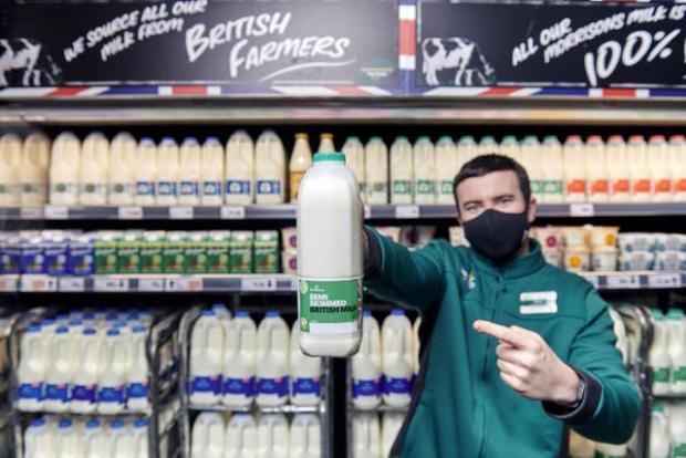 Glasgow Times: Morrisons will no longer have "use by" dates on milk (Morrisons/PA)