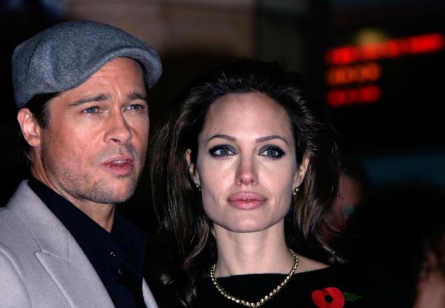 Brad Pitt and his wife Angelina Jolie who are to divorce