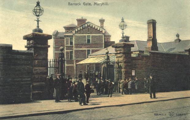 Glasgow Times: Maryhill Barracks gate c1900. Pic: Glasgow City Archives