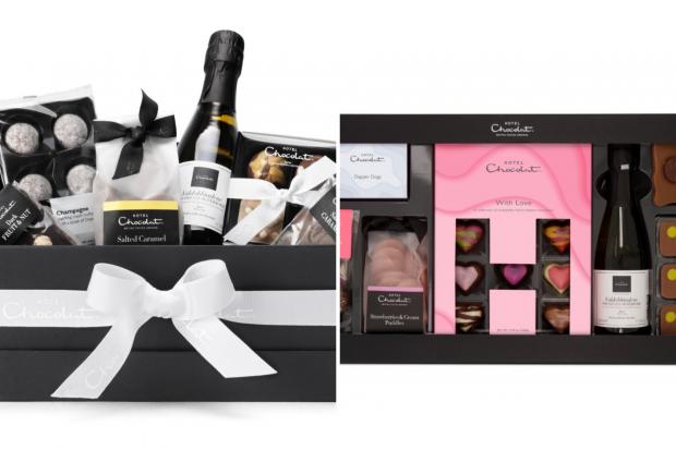 Glasgow Times: Chocolate & Fizz collection (left) and the Way to Your Heart collection (Hotel Chocolat)