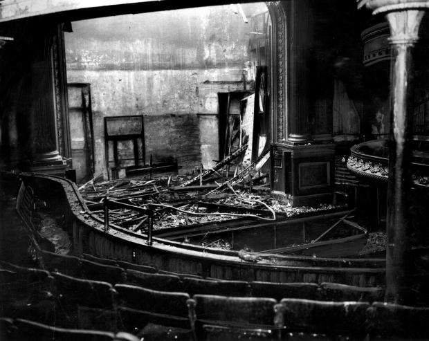 Glasgow Times: Interior of Queen's following the fire. Pic: Newsquest