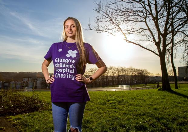 Glasgow Times: Pictured: Rachael's efforts are in aid of the Glasgow Children's Hospital