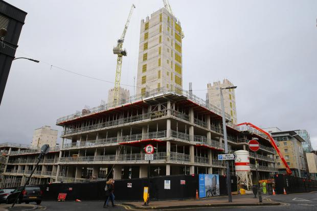 Work in progress at the Moda development on Pitt Street in Glasgow. The building is on the site of the former Strathclyde Police HQ

Photograph by Colin Mearns
26 January 2022
For Glasgow Times, see story by Stewart Paterson
