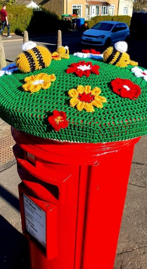 Glasgow Times: Another of Susan's creations placed on a Glasgow postbox
