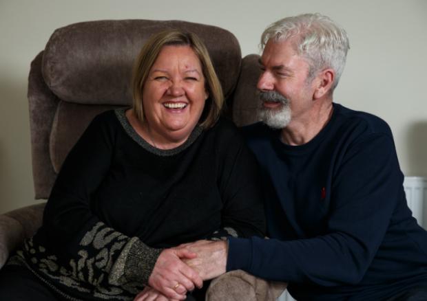 Glasgow Times: Kathy and husband Stevie try to stay positive 