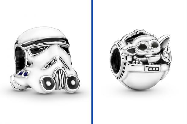 Glasgow Times: (left to right) Stormtrooper charm and Grogu and crib charm. Credit: Pandora
