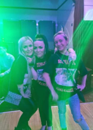 Glasgow Times: Stephanie with her sisters Leann and Dani 