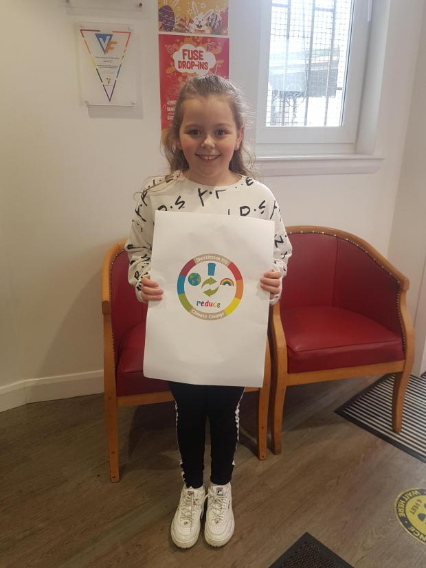 Glasgow Times: Hollie Manclark, nine, a regular at Fuse, recently won the competition to design the logo for the project