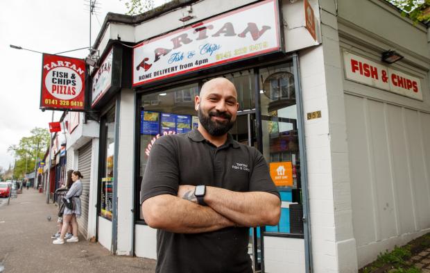 Glasgow Times:  Rafid Almussawi, owner of Tartan fish and chips.