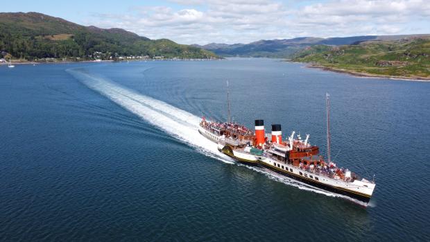 Glasgow Times: Waverley cruising the Kyles of Bute