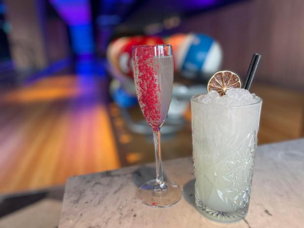 Glasgow Times: Pictured: A Gutterball and Red Dust cocktail