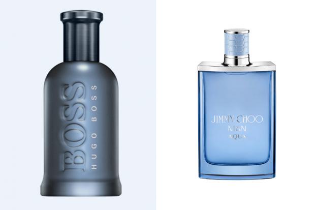 Glasgow Times: (left to right) HUGO BOSS Boss Bottled Marine and Jimmy Choo Man Aqua. Credit: The Perfume Shop