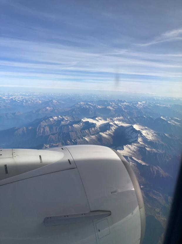 Glasgow Times: Flying out of Bergamo over the Alps
