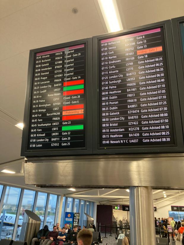 Glasgow Times: The departures board at Edinburgh Airport