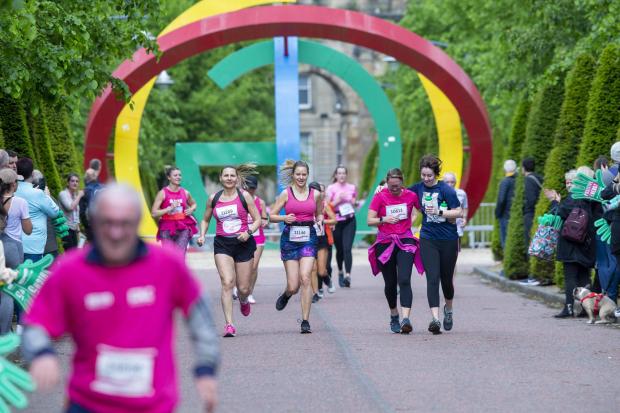 Glasgow Times: Runners were raising funds for Cancer Research UK. (Image: Robert Perry)