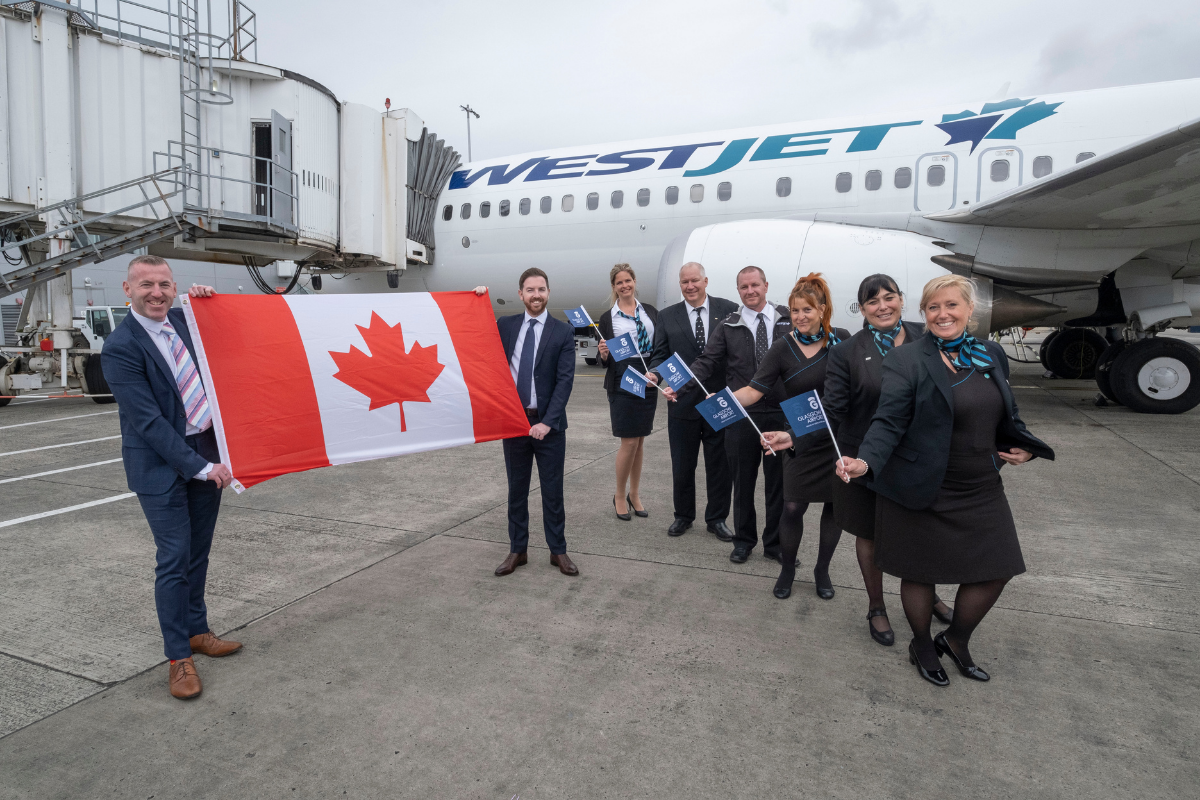 Glasgow Airport launches Toronto route with WestJet