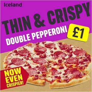 Glasgow Times: Thin and Crispy Double Pepperoni Pizza. Credit: Iceland
