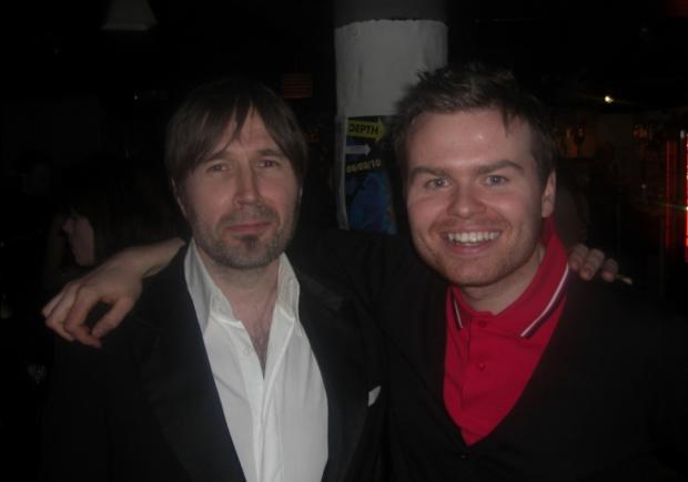 Glasgow Times: John with Justin Currie