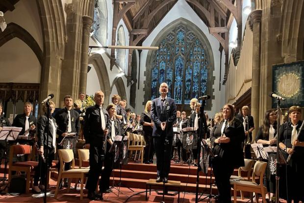 Hot Aire! Concert Band, Fresh Aire! Concert Band, Hall Royd Brass Band and the Ilkley Stage Singers performed at St Peter’s Church.
