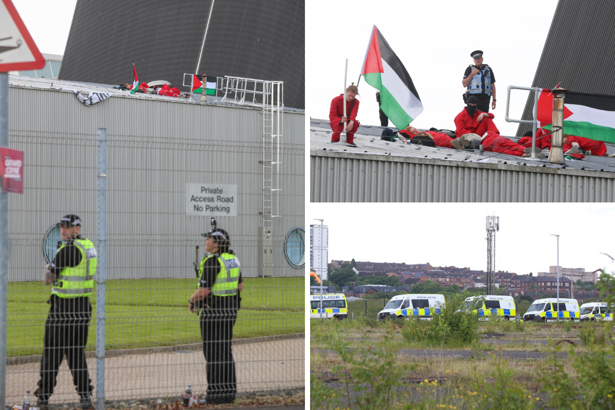 Large police presence at factory in Govan as activists scale roof and 'damage property' - Vimarsana News