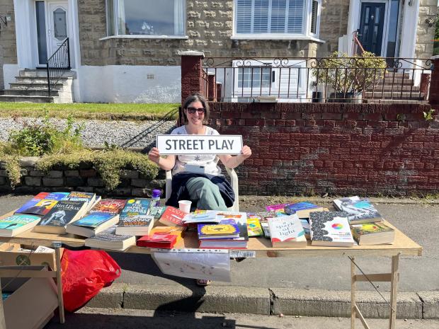 Glasgow Times: A reading corner was set up as part of the Street Play initiative in Cathcart's Brunton Road.