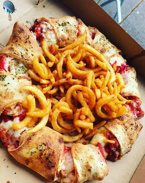 Glasgow Times: A curly fries pizza from Toni's Pizzeria