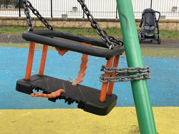 Glasgow Times: Pictures taken by dad-of-two Sean Kerwin show the condition of the playpark ahead of the closure.