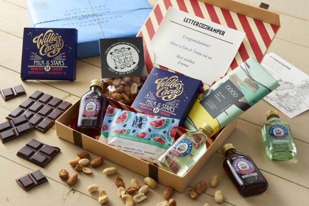 Glasgow Times: Gin And Chocolate Lovers Letter Box Hamper. Credit: Not On The High Street