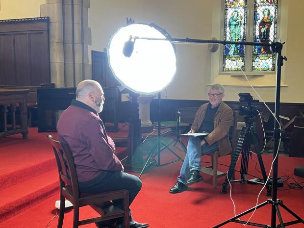 Glasgow Times: Camera crews at Cadder Church