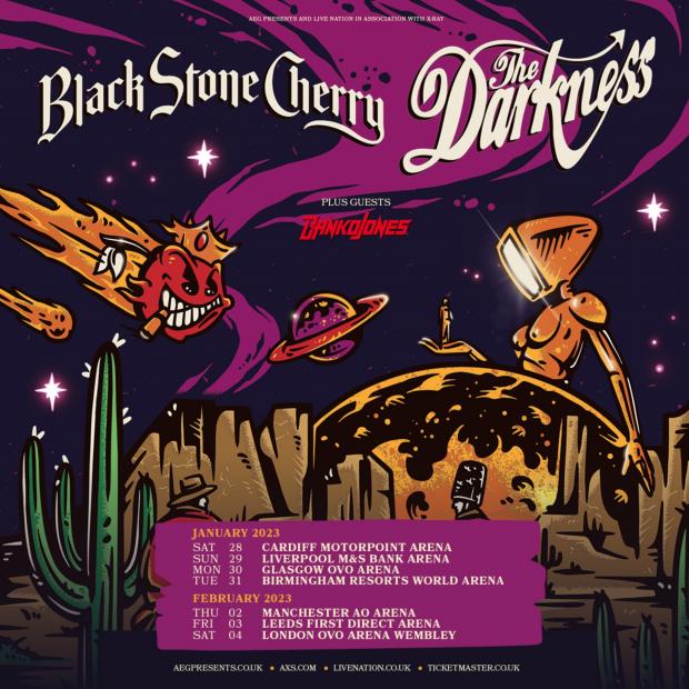Glasgow Times: The Darkness and Black Stone Cherry announce tour: How to get tickets (Live Nation)
