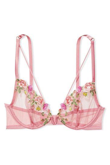 Glasgow Times: Very Sexy Unlined Rose Embroidered Demi Bra. Credit: Victoria's Secret