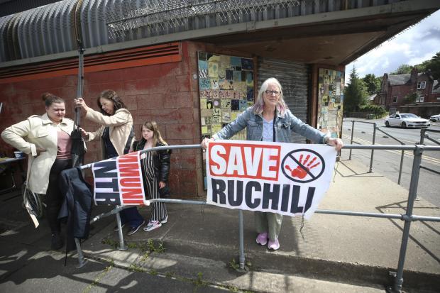 Glasgow Times: 'Save Ruchill' signs at the protest