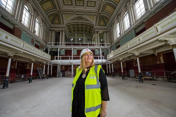 Glasgow Times: Pictured: Provost Cameron inside the main hall