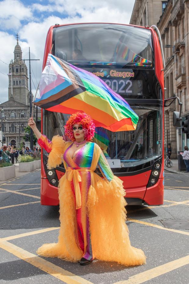 Glasgow Times: Pictured: Scottish drag queen Cheri Treiffel will host the event