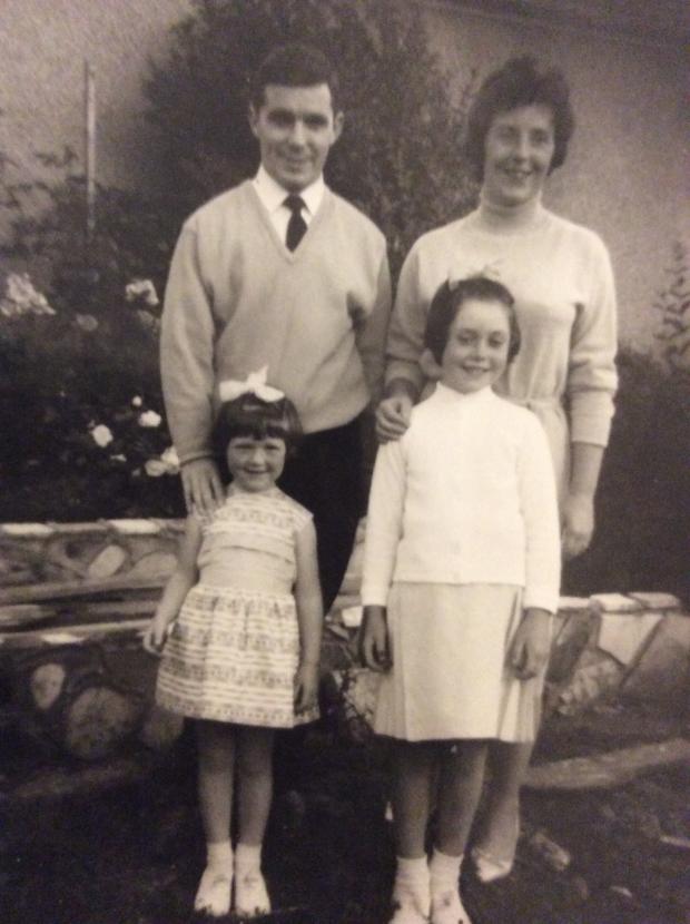 Glasgow Times: Dan with his wife Marion and daughters Doreen and Eleanor