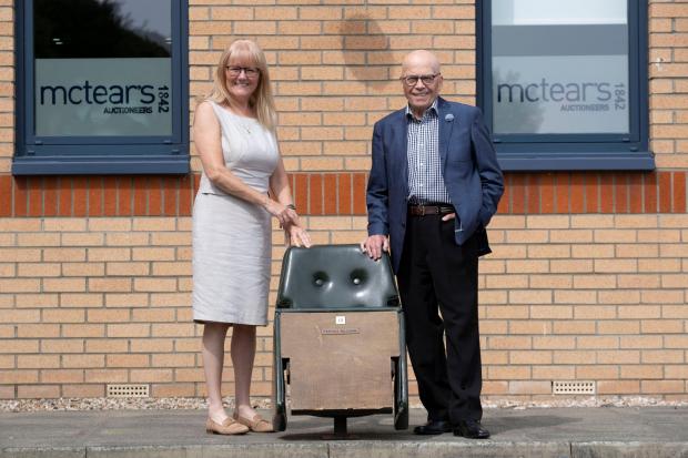 Glasgow Times: Joyce Ross of the Beatson Cancer Charity and Gerry Quigley