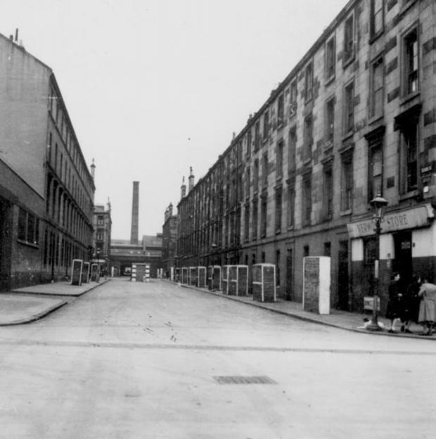 Glasgow Times: Air raid precautions on a Glasgow street, ,1944 Pic: Glasgow City Archives