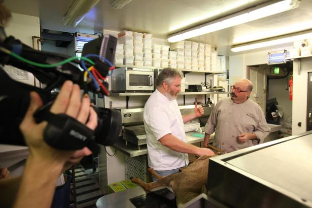 Glasgow Times: Colin Clydesdale and Canadian TV Chef Massimo Capra