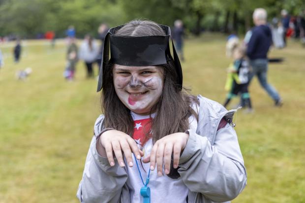 Glasgow Times: Lucy Keating 11, from Tollcross, her face painted as a Dalmatian