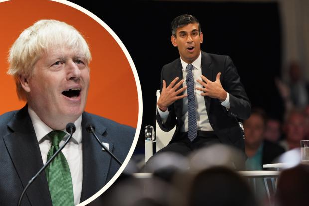 Rishi Sunak was confronted by an audience member on his failure to back Boris Johnson