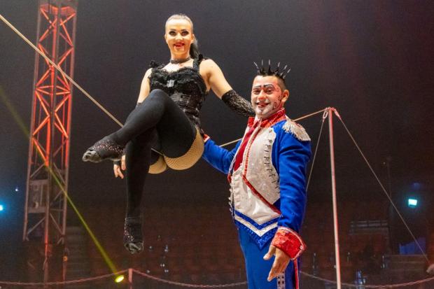 Two brave circus artists have returned to the big top and are performing in Glasgow after escaping the war in Ukraine on foot. Contributed by Robert Perry