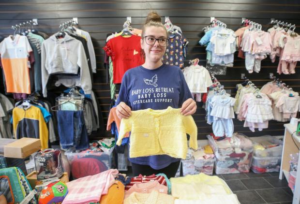 Glasgow Times: Lauren Gardner manager of the newly opened Baby Loss charity shop in Airdrie